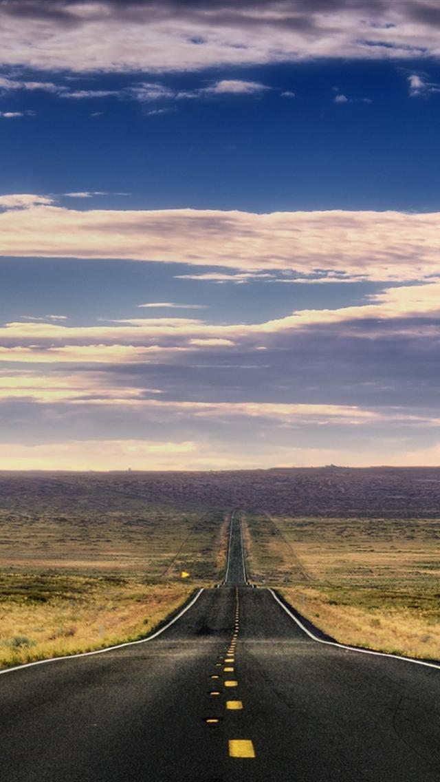 Road Into The Distance iPhone Background HD