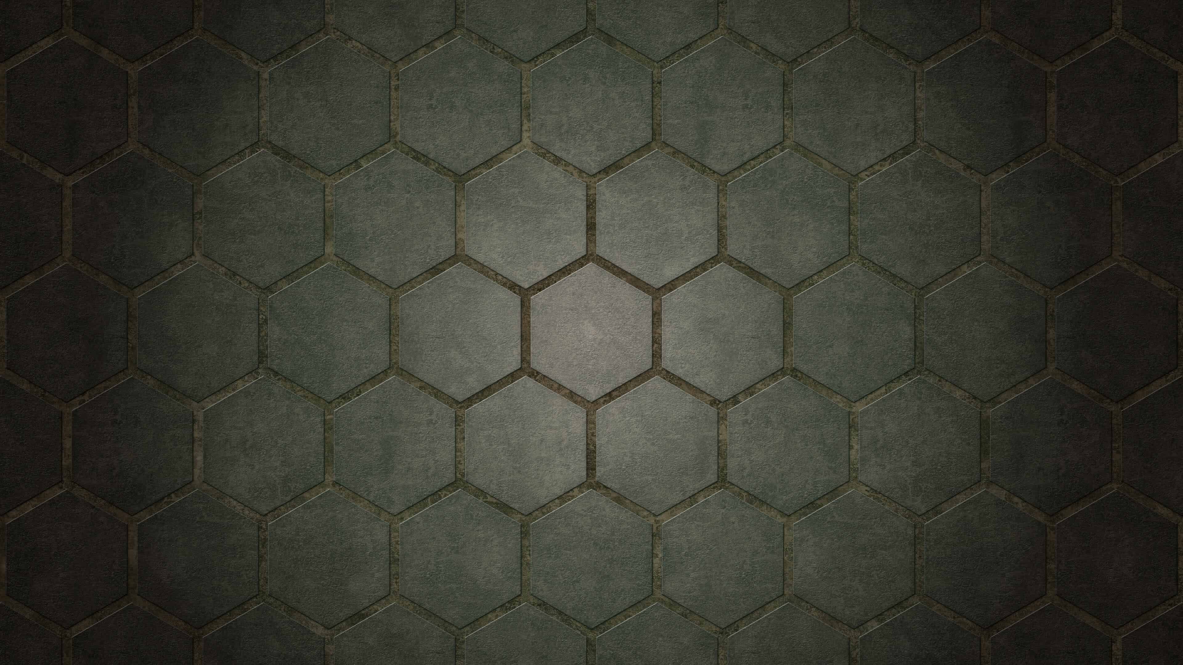 Green Octagon Pattern UHD 4k Wallpaper