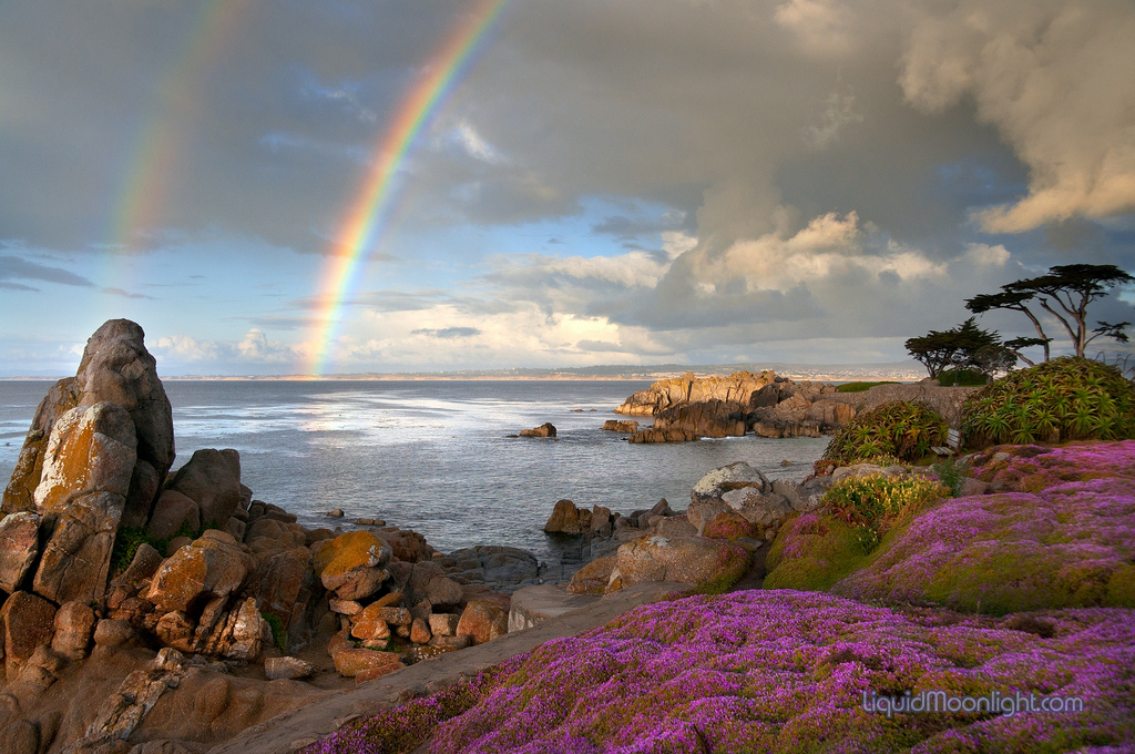 Rainbow At Lovers Point Pacific Grove California Photo