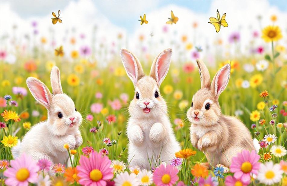 Cute Bunnies Wallpaper