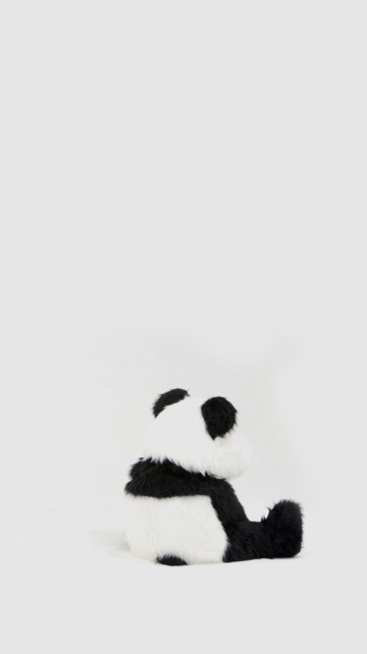 Minimal Simple Panda Back iPhone Plus Wallpaper