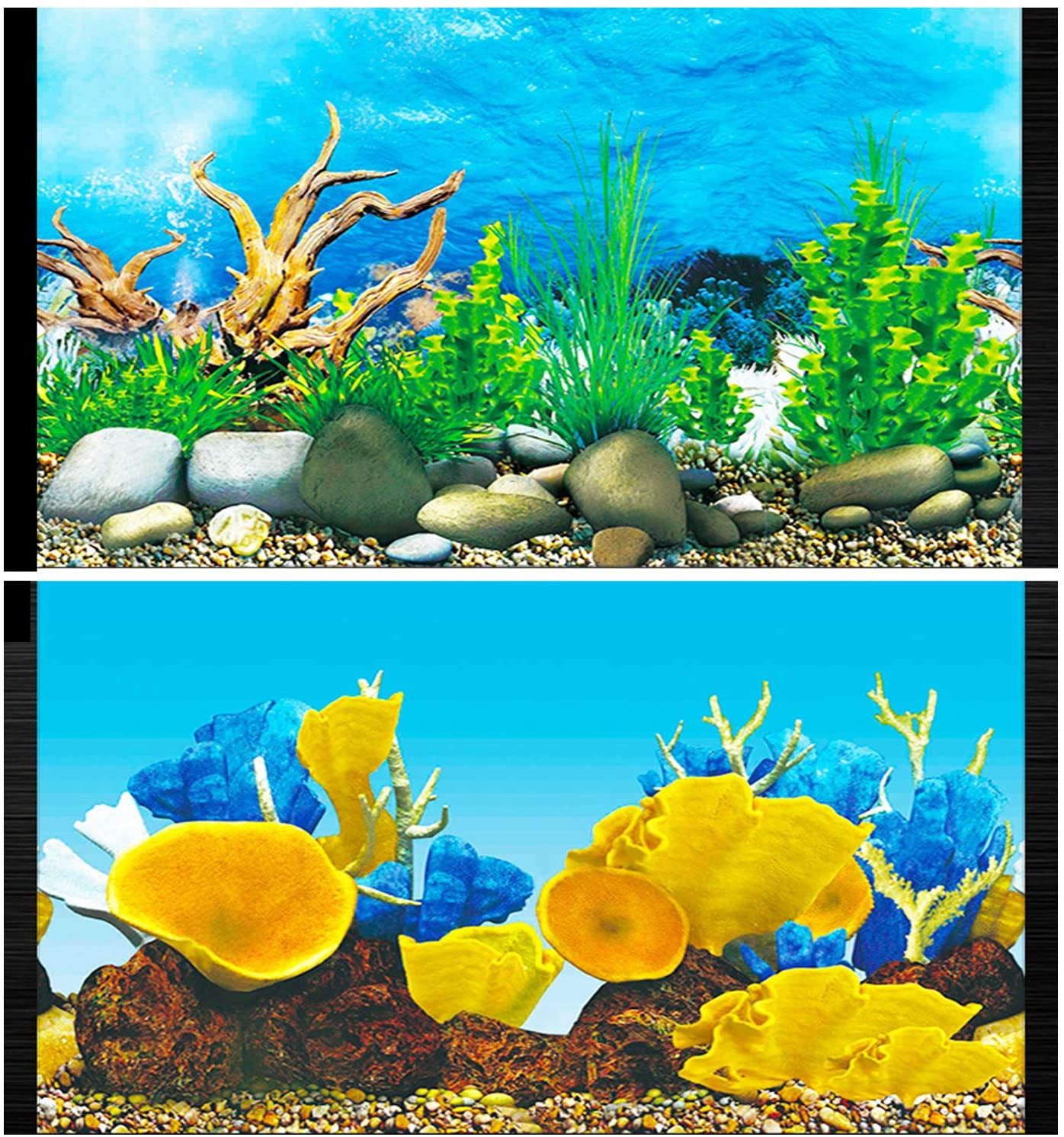 Amazon Lainrrew Aquarium Background X 21inch Sided