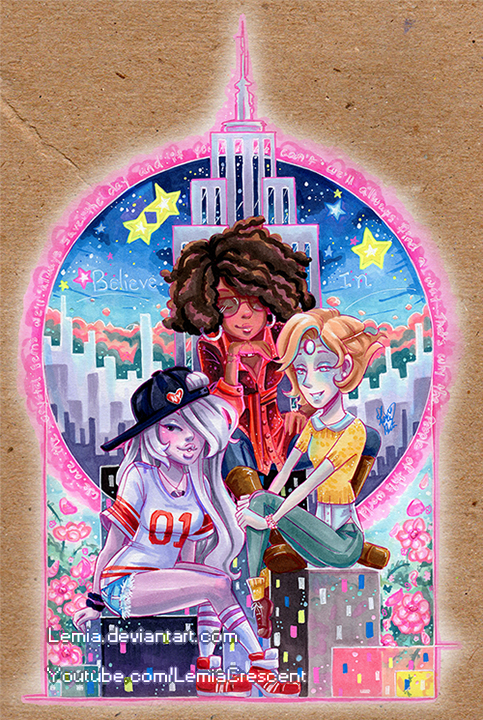 Steven Universe Nyc Crystal Gems Redesign By Lemiacrescent On