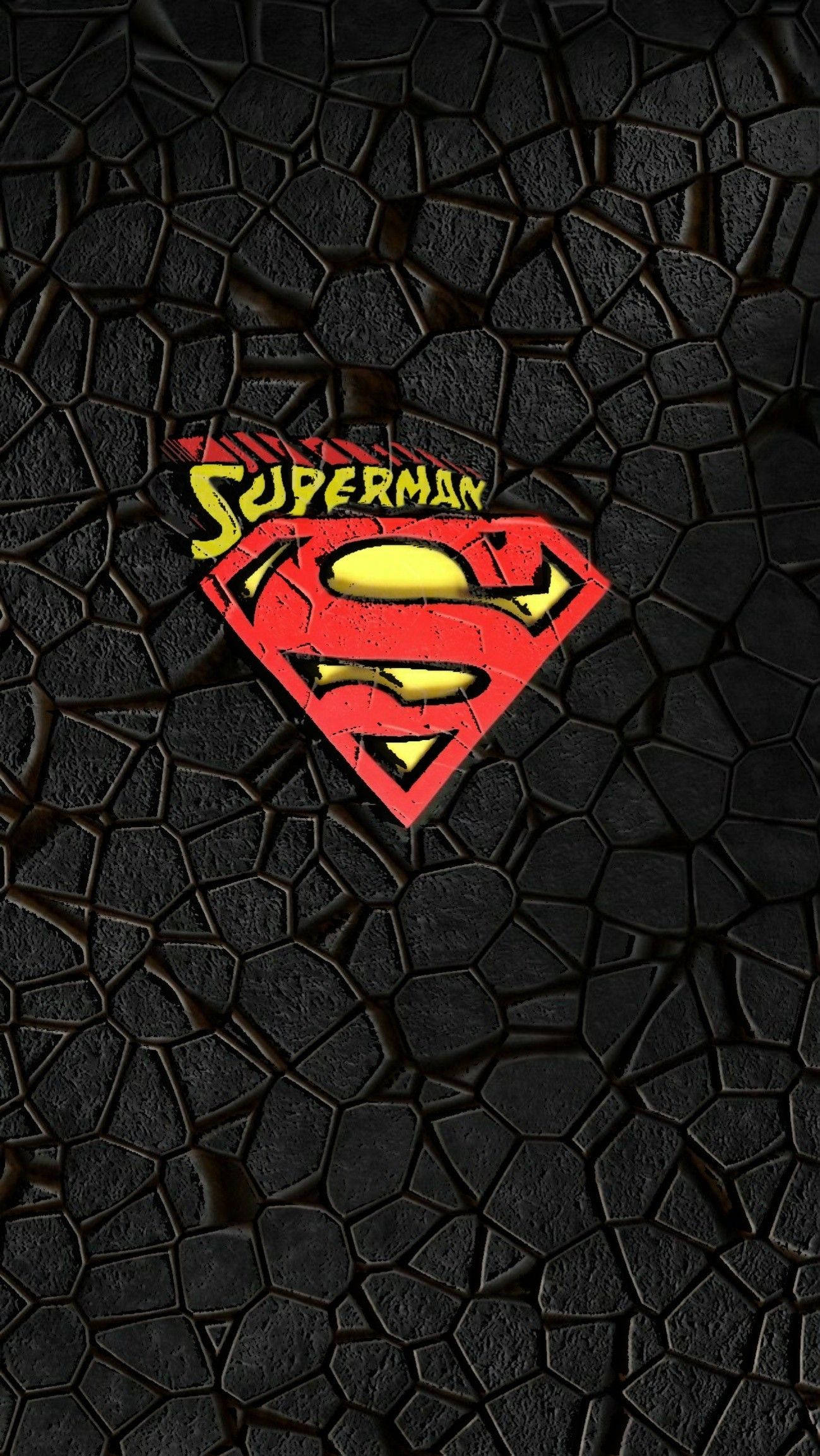 Comics Superman Symbol iPhone Dark Wallpaper