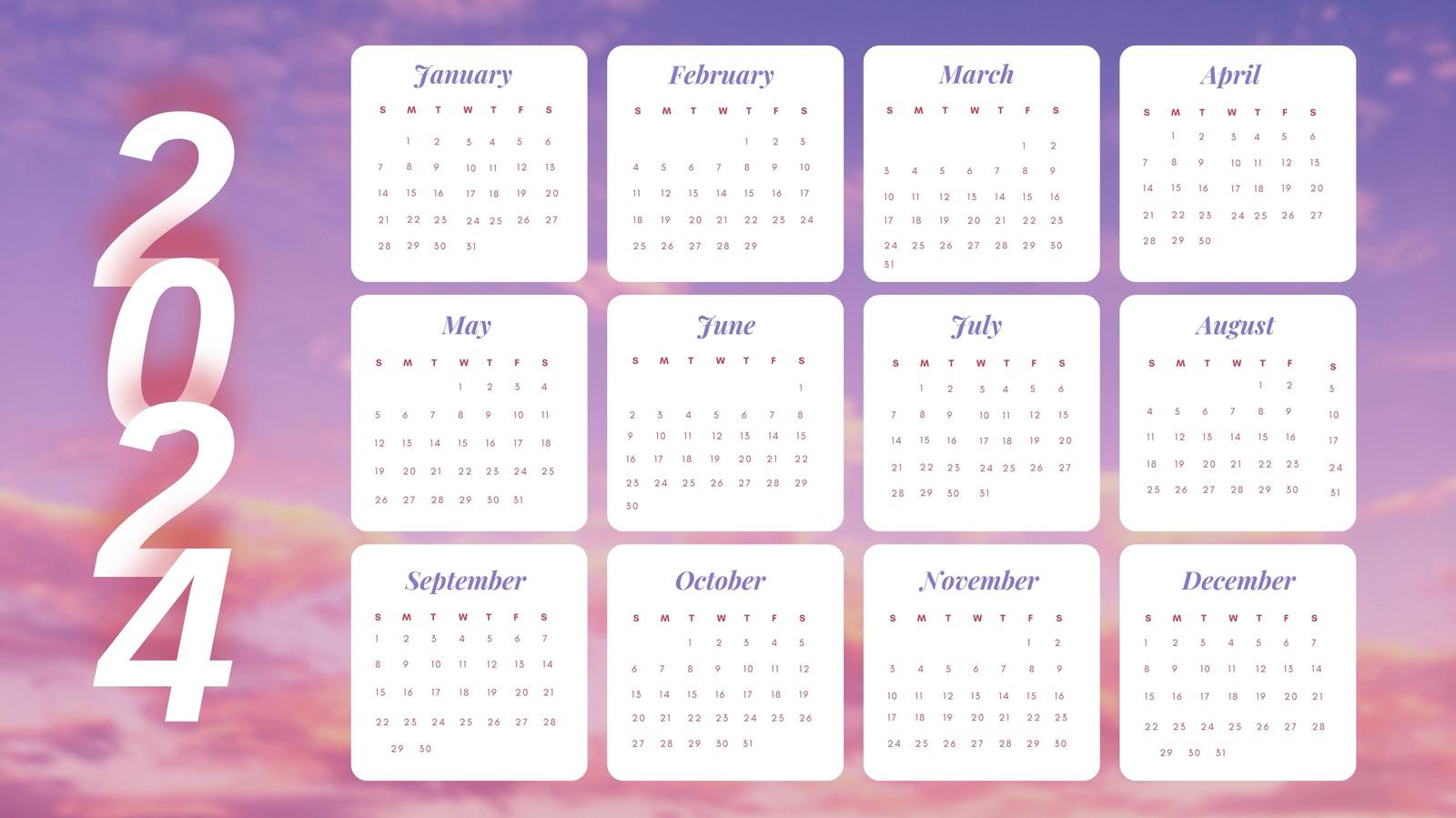Printable Customizable Photo Calendar Templates