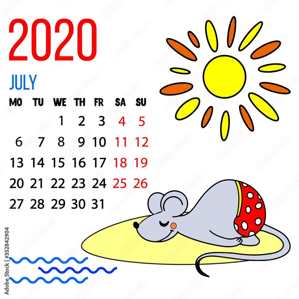 free-download-vector-new-year-calendar-of-july-month-for-kids-with