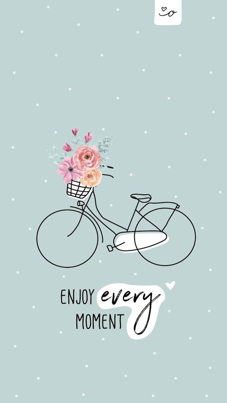 Cute Quote Enjoy Every Moment iPhone Wallpaper