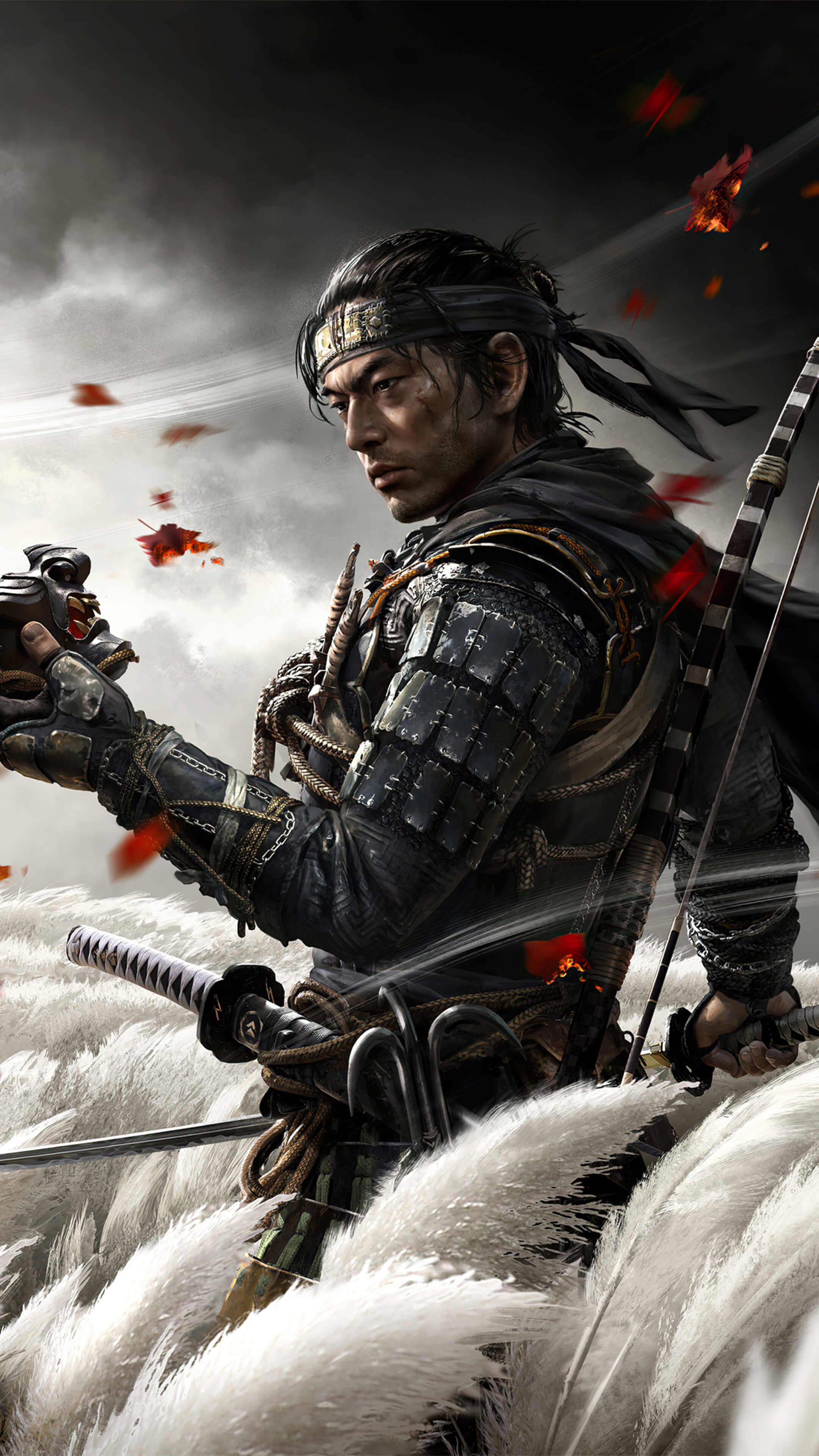 Nghệ thuật chiến binh Samurai 4K tải xuống hình nền