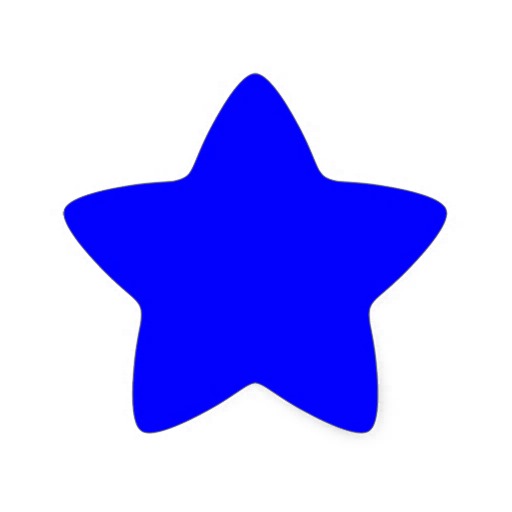 Background Color Blue Create Your Own Custom Star Stickers