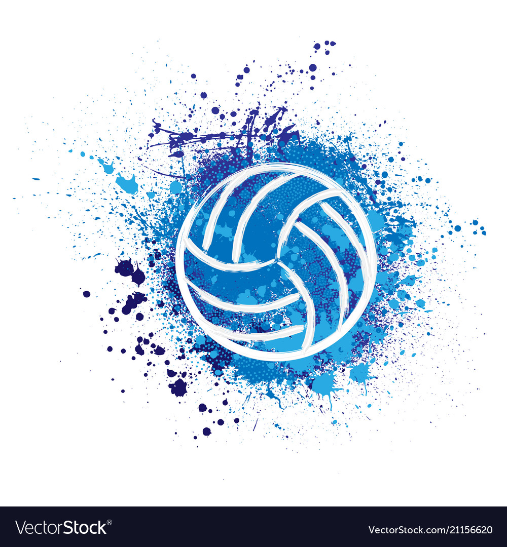 Volleyball Grunge Background Royalty Vector Image