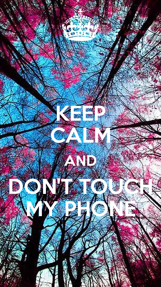 KEEP CALM AND DONT TOUCH MY PHONE   KEEP CALM AND CARRY ON Image