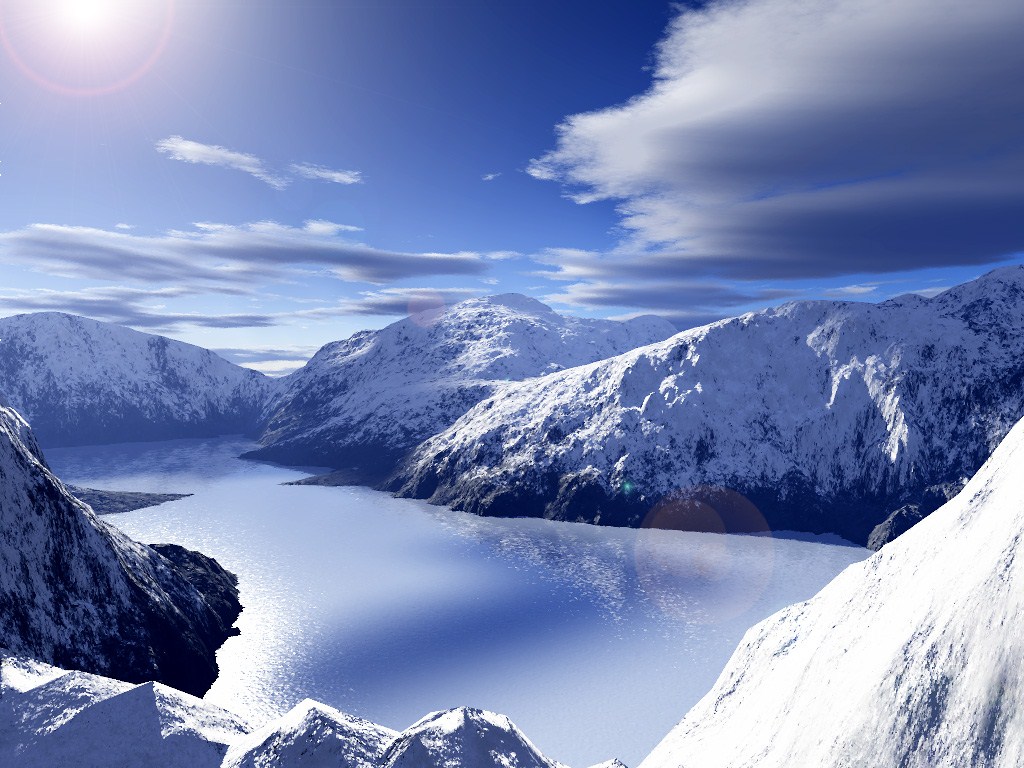 sweetcouple Ice Snowy Mountains Free Wallpapers HD High