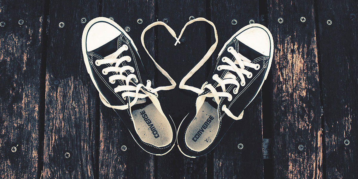 Converse Hearts Love Shoes Cover Background