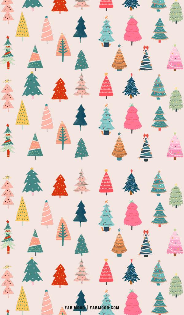 30 Christmas Aesthetic Wallpapers Variety of Christmas Trees 1