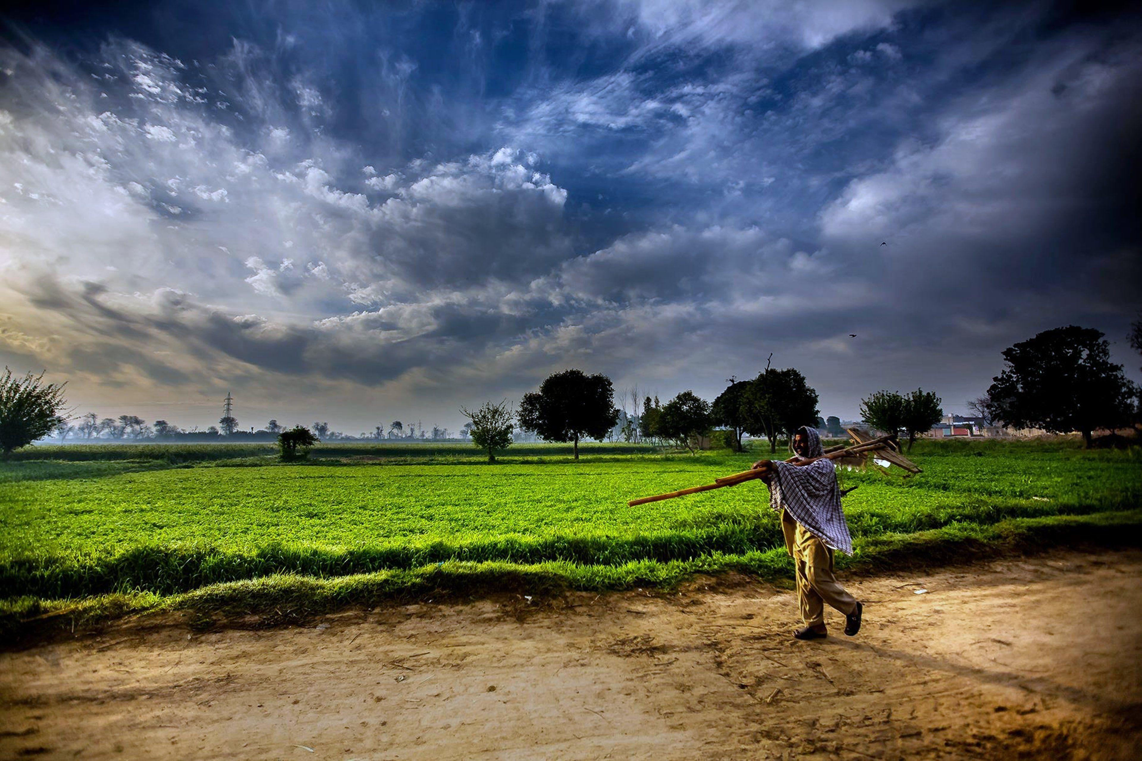 Indian Farmer Wallpaper Top Background