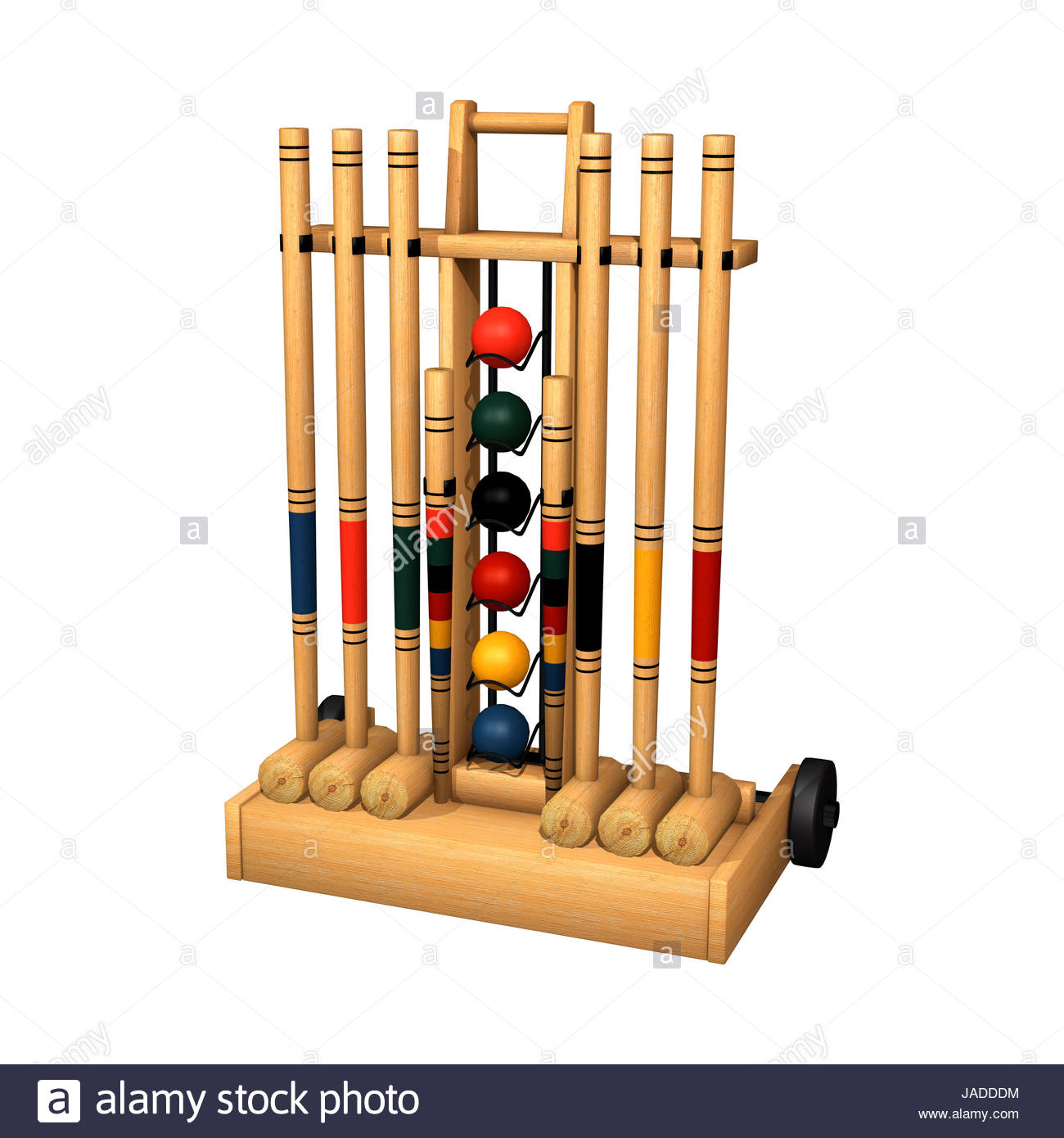 3d Digital Render Of A Croquet Stand Isolated On White Background