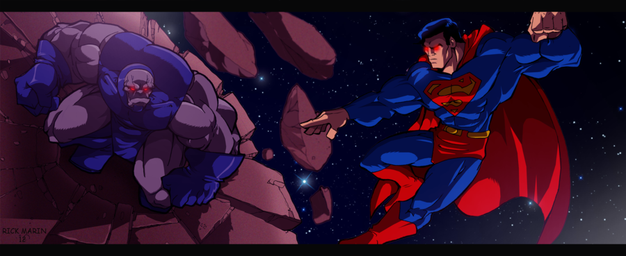 Superman V S Darkseid By Misterho