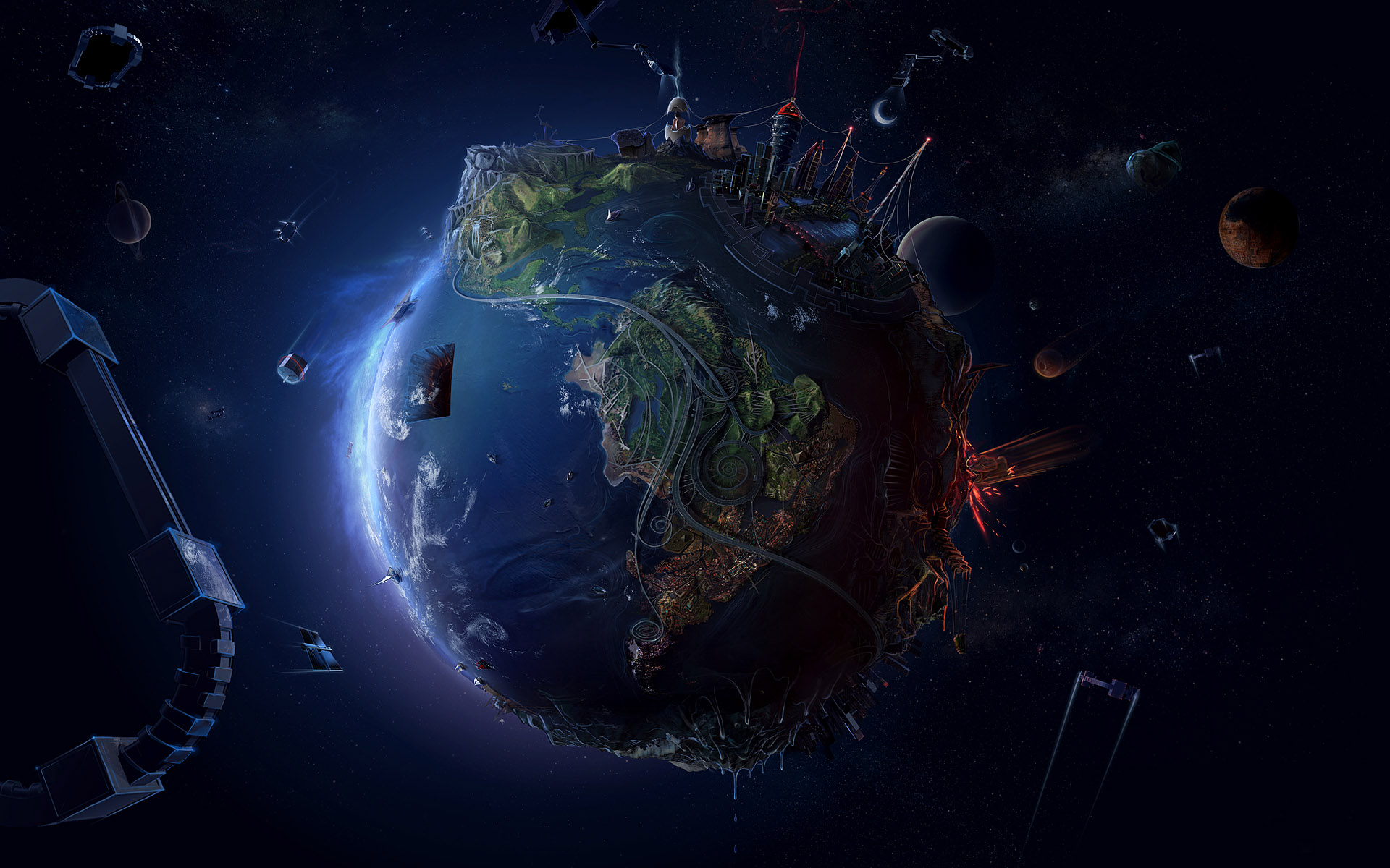 Daily Wallpaper Hi Tech Pla Earth I Like To Waste My Time