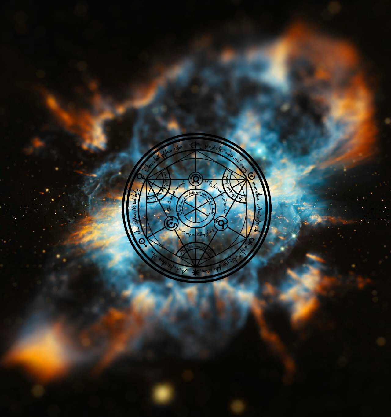 Took A Tilt Shifted Galaxy And Put Transmutation Circle In It