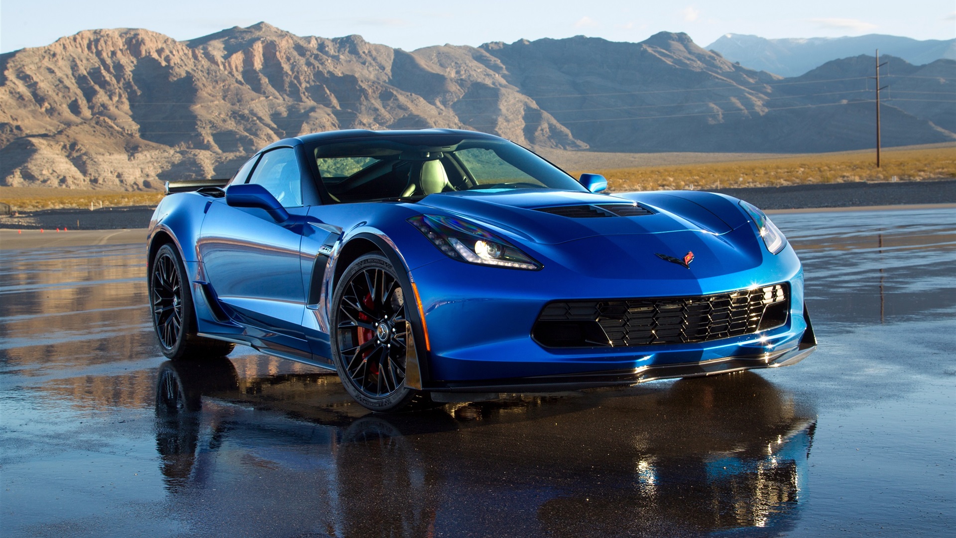 Corvette C7 Blau Supersportwagen Hintergrundbilder