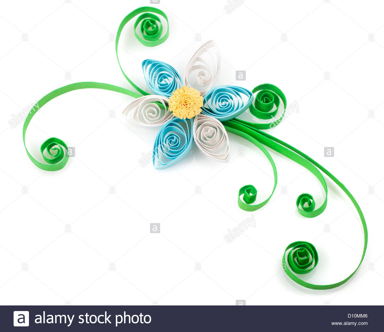 Free download Quilling Made of strips of paper flower on a white