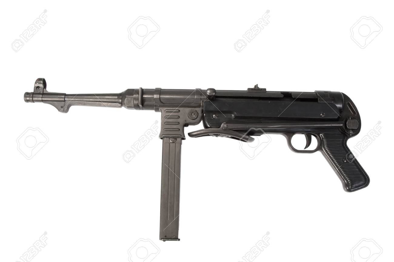 Mp40 Submachine Gun On White Background Stock Photo Picture And