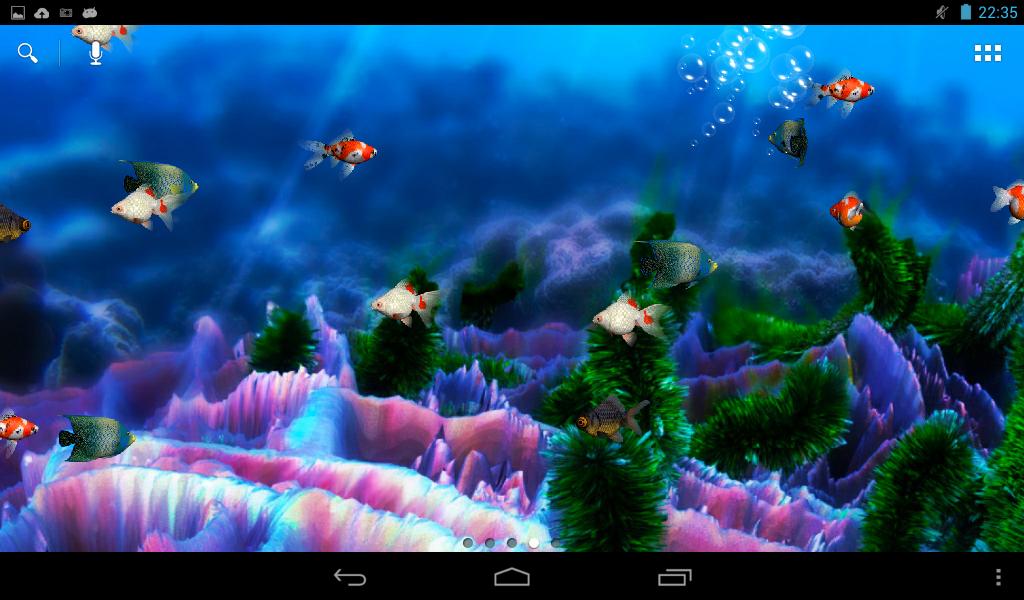 Live Wallpaper With Animated Fish And Air Bubbles In