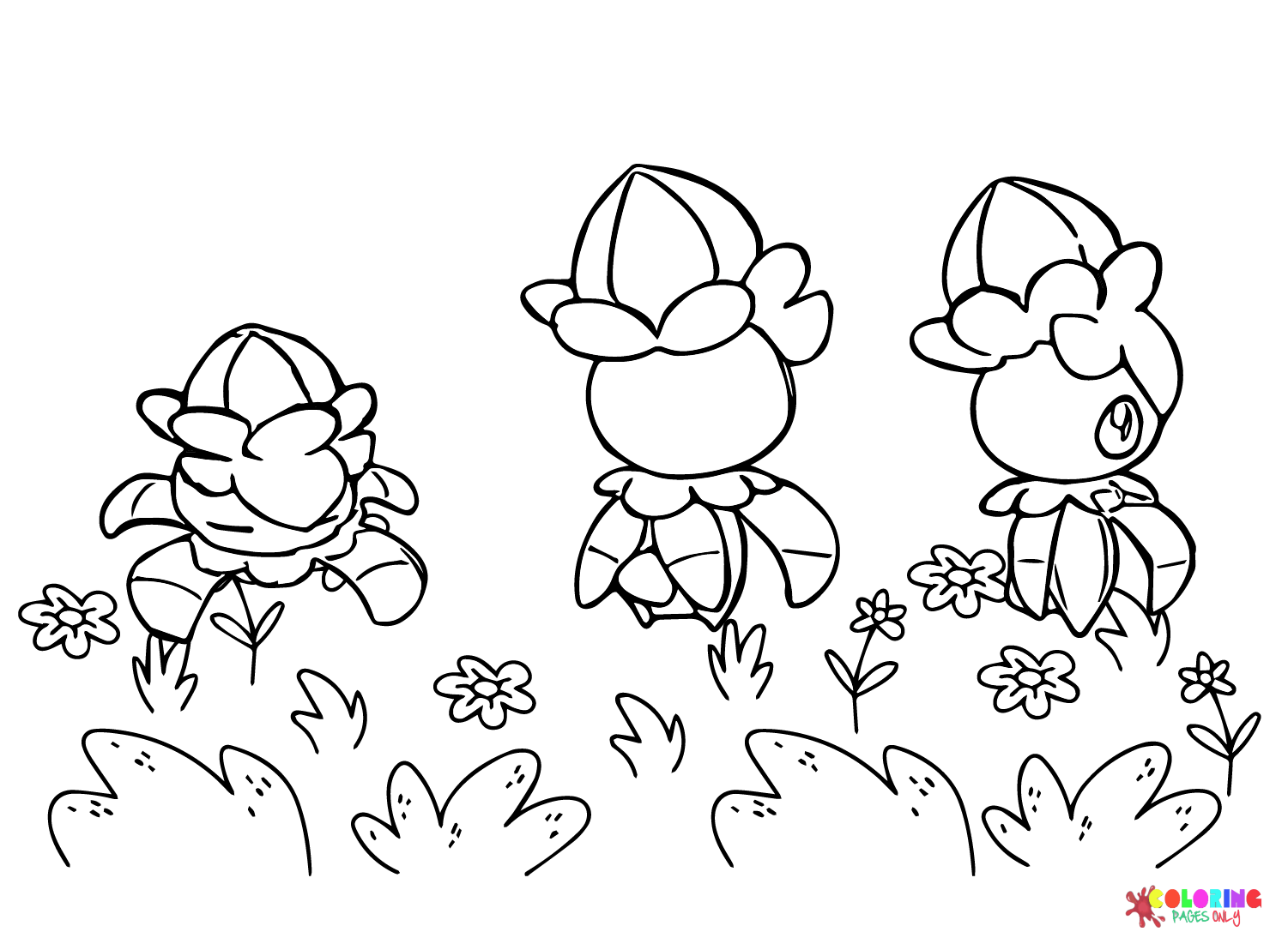 Fomantis With Flower Coloring Wallpaper