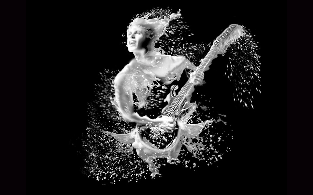 Wallpapers Black White HD Guitar Player by munna don Customize