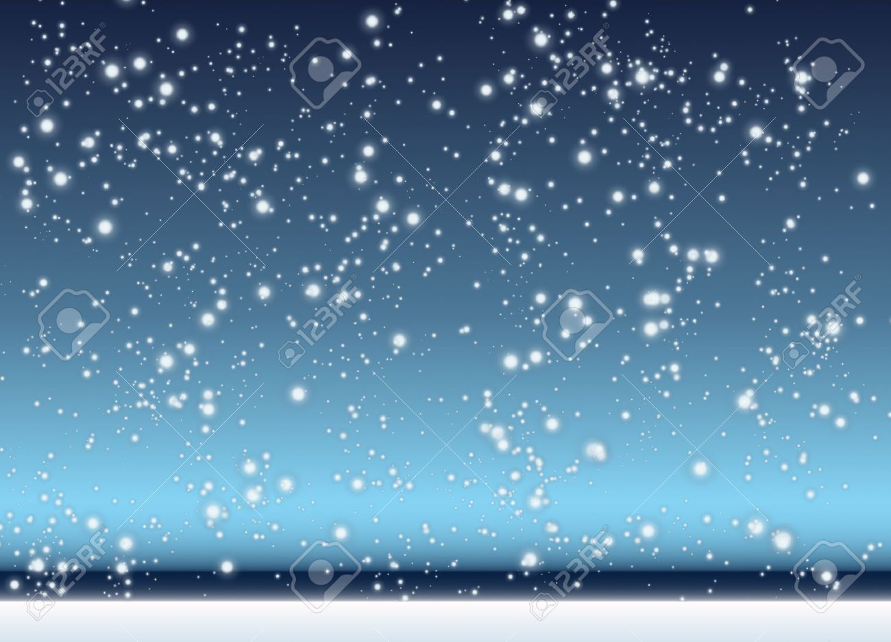 Abstract Background With Winter Scene Snow Stock Photo