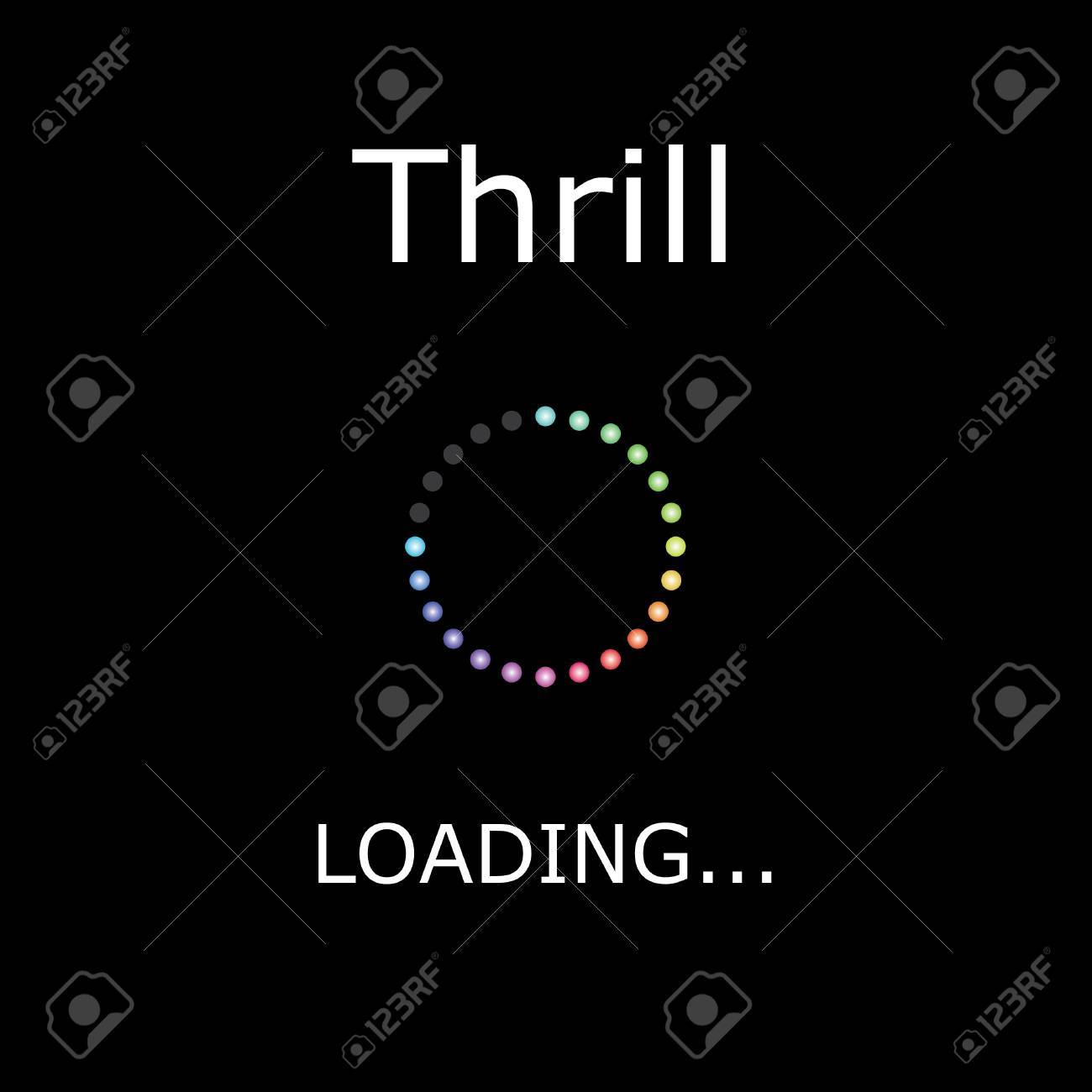 A Loading Illustration With Black Background Thrill Stock Photo
