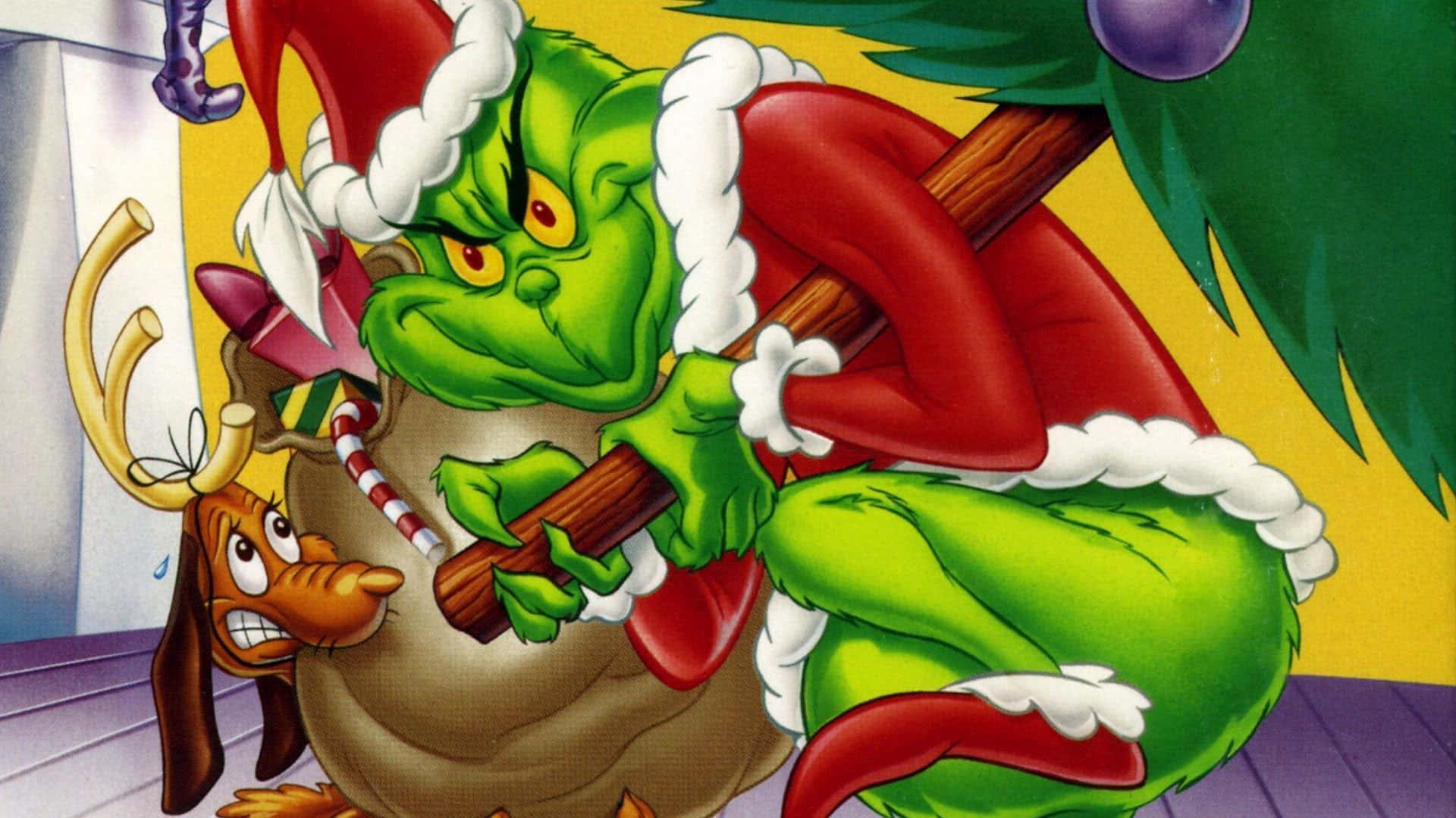 The Grinch And Santa Claus Wallpaper