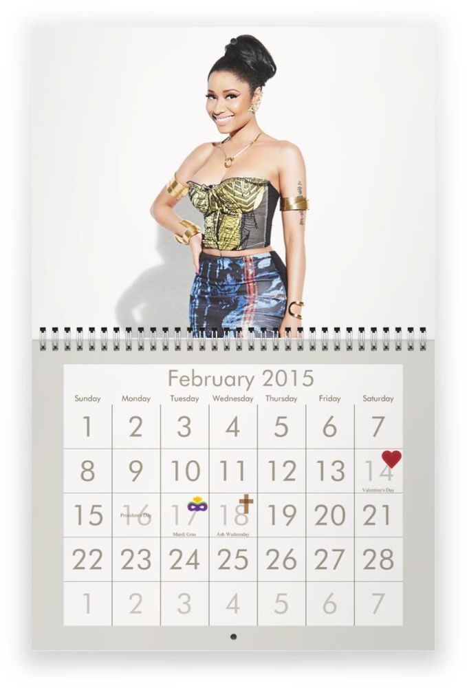NICKI MINAJ Wall Calendar Nicki Minaj and Calendar