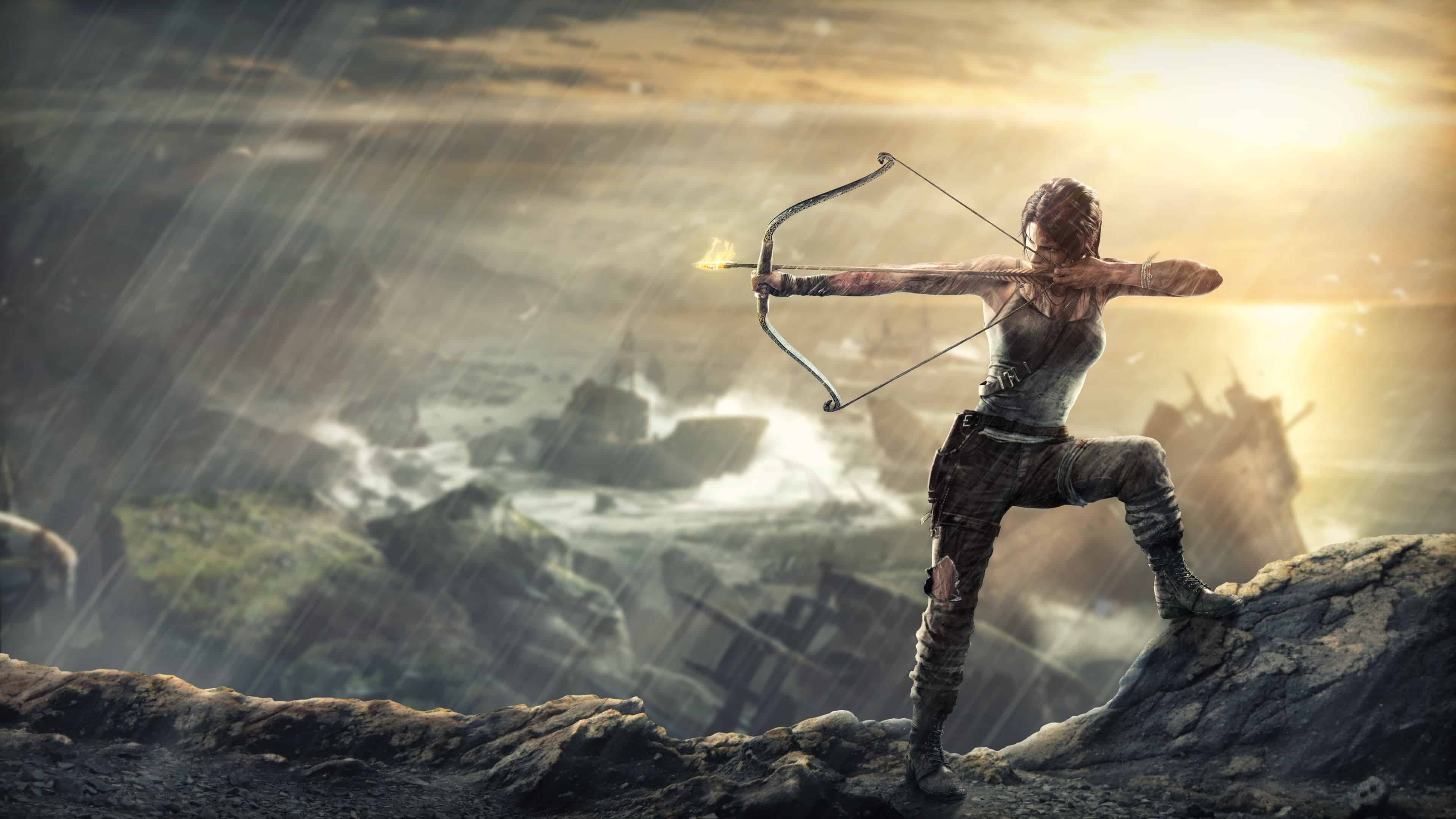 Shadow Of The Tomb Raider Lara Croft Bow UHD 4K Wallpaper Pixelz
