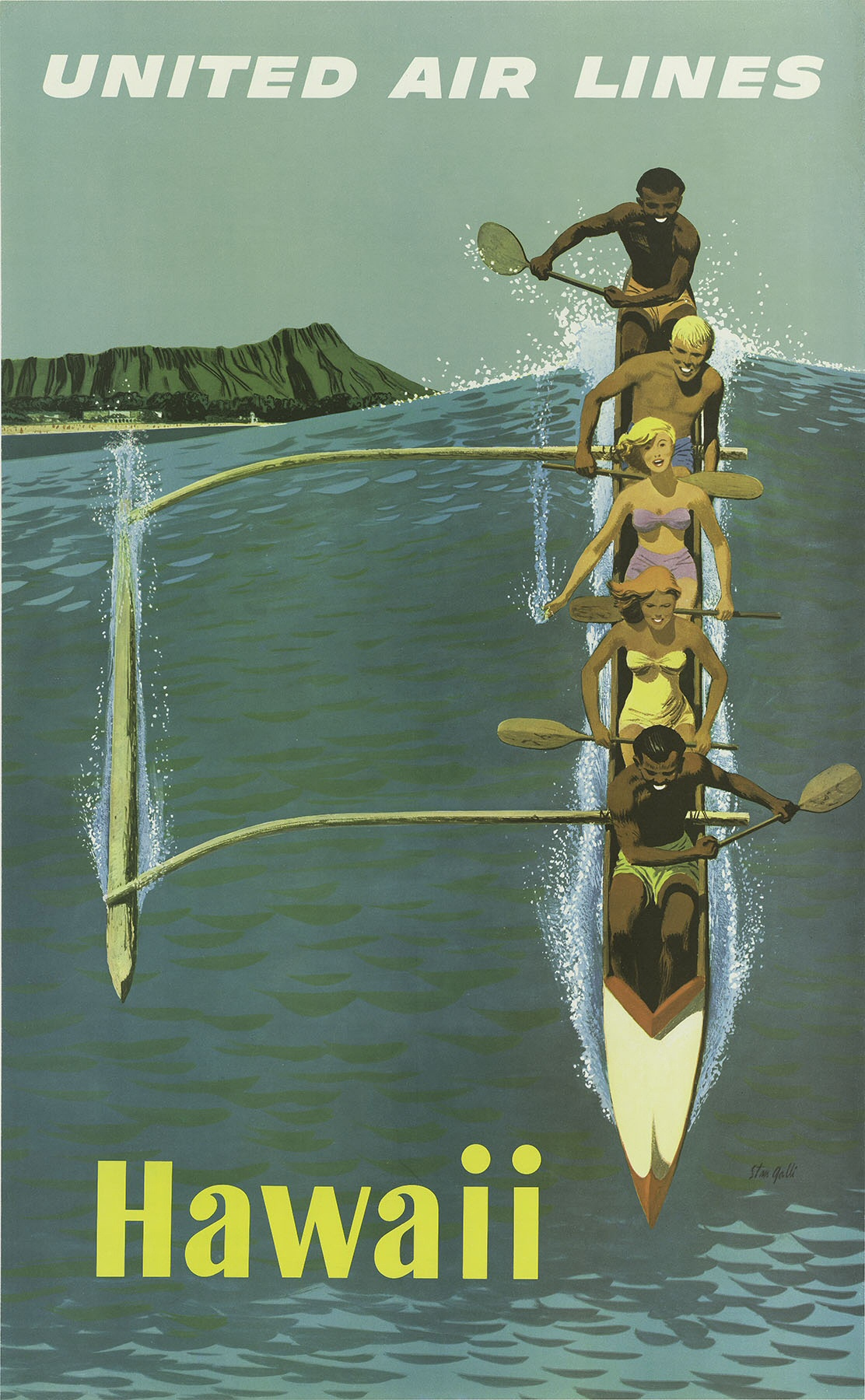 Hawaii Posters Vintage Art Prints Signs