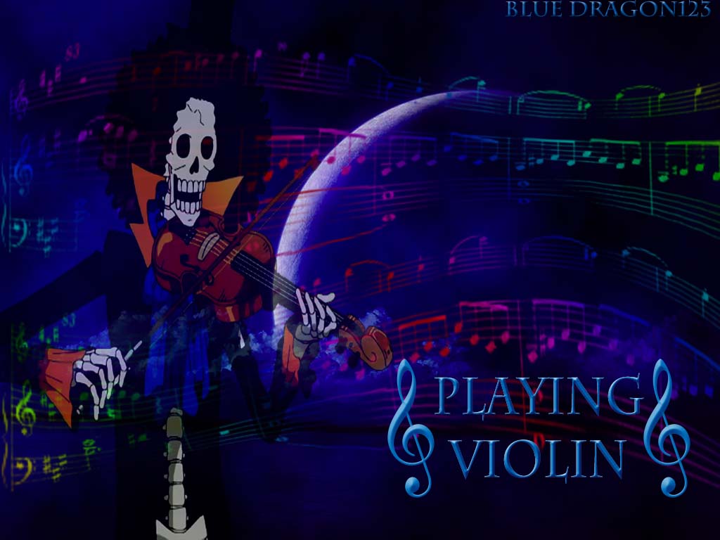 Brook Playing Violin Wallpaper   One Piece Anime Wallpaper 1024x768