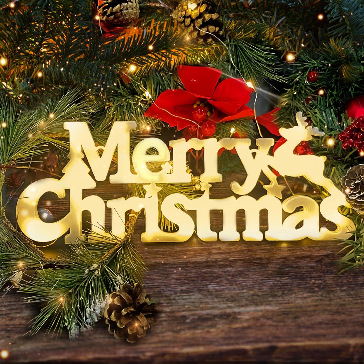 Amazoncom Merry Christmas Sign Light Up Christmas Decorations