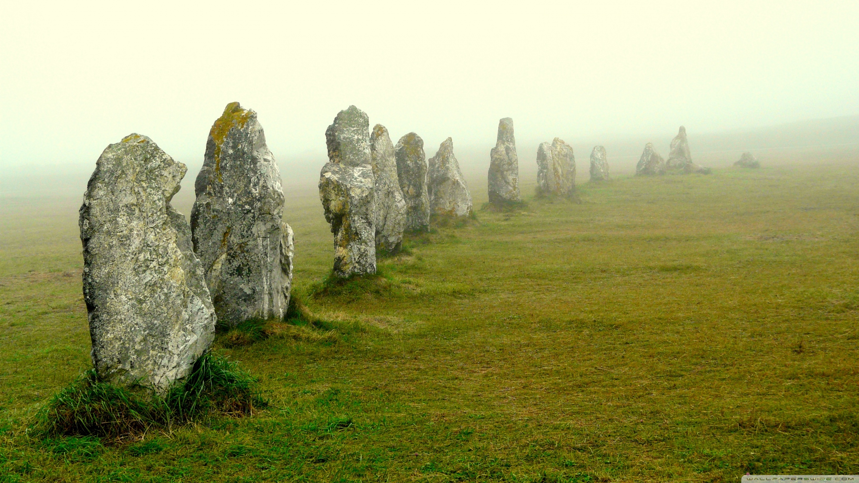 Megalithic Stones Of Lagatjar France Ultra HD Desktop Background