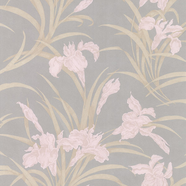436 66630 Metallic Iris Floral   Vivianne   Brewster Wallpaper