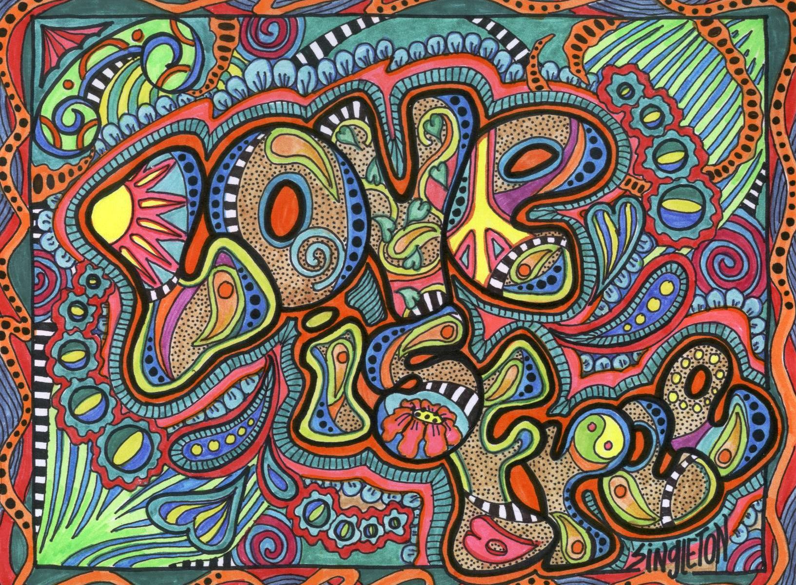Hippie Wallpaper Trippy Peace Background