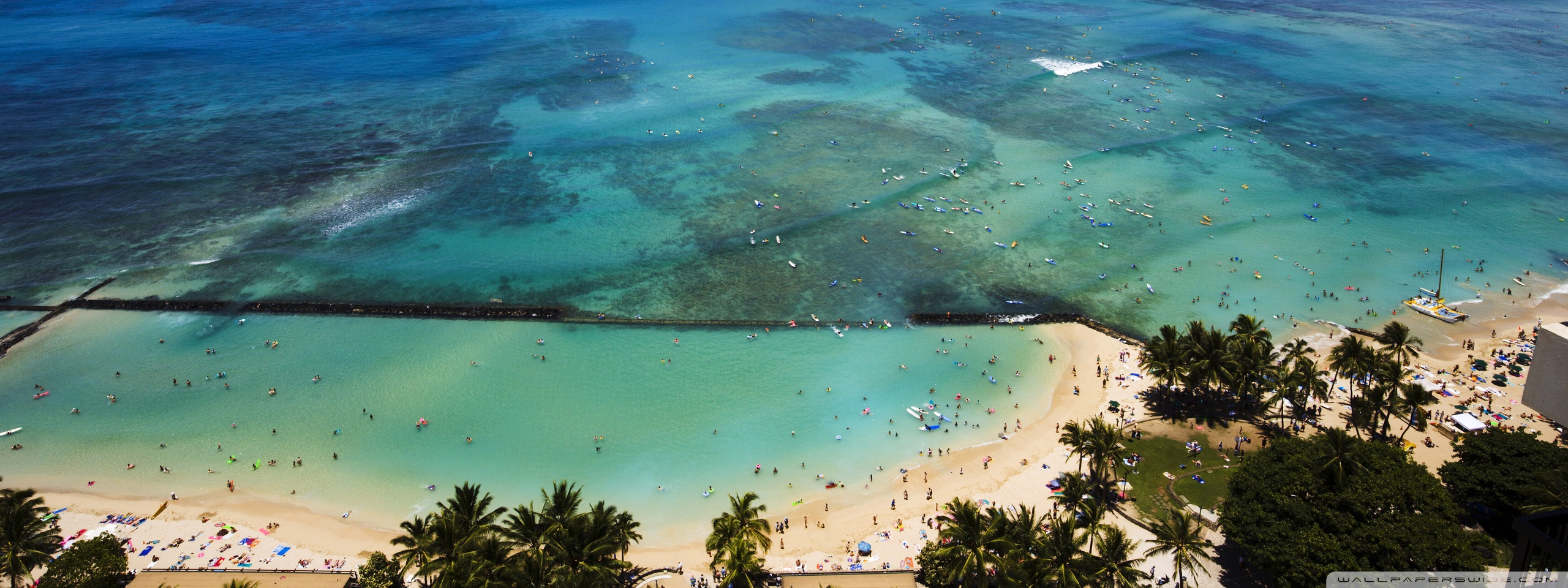 Aerial Of Hawaii Beach Ultra HD Desktop Background Wallpaper