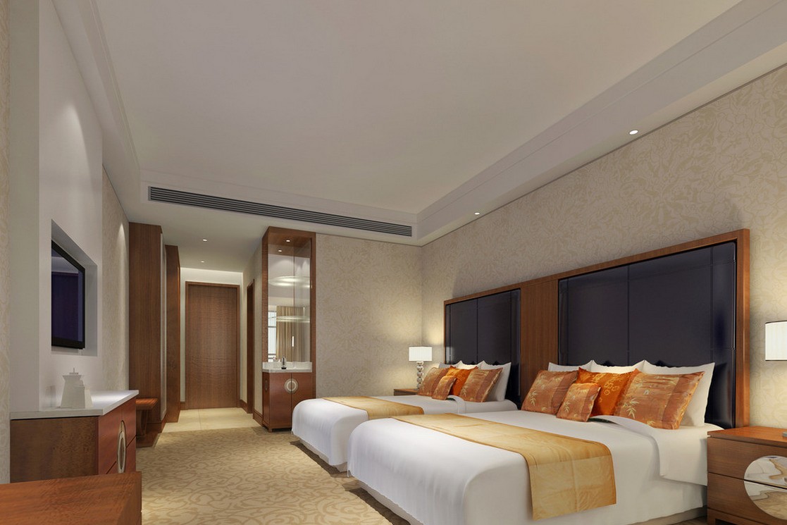 Hotel Room Design With Twin Beds 3d House Pictures