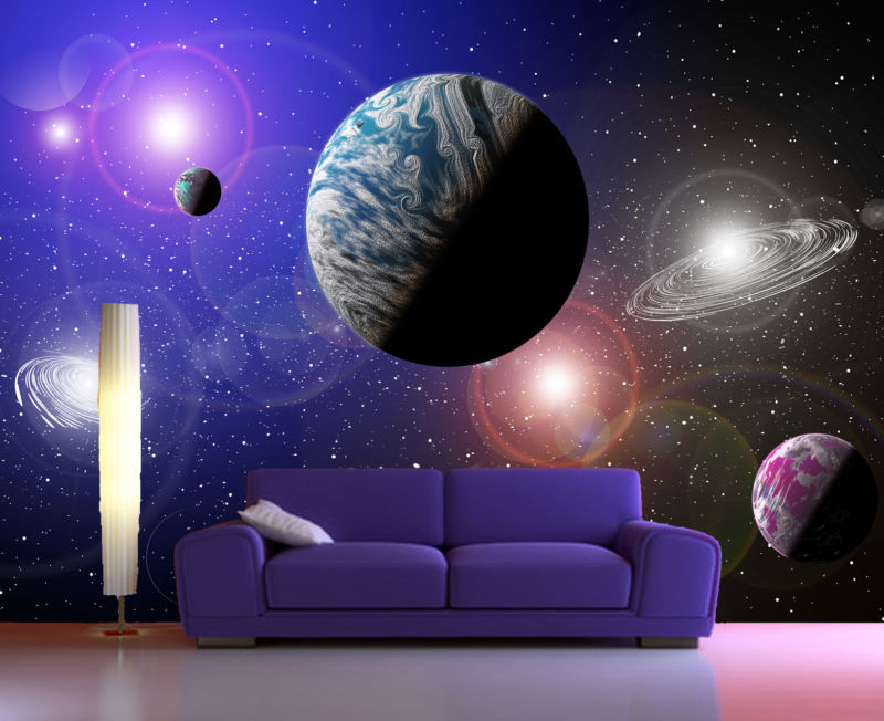 3D Planet Space Wallpaper wall covering  Myindianthings