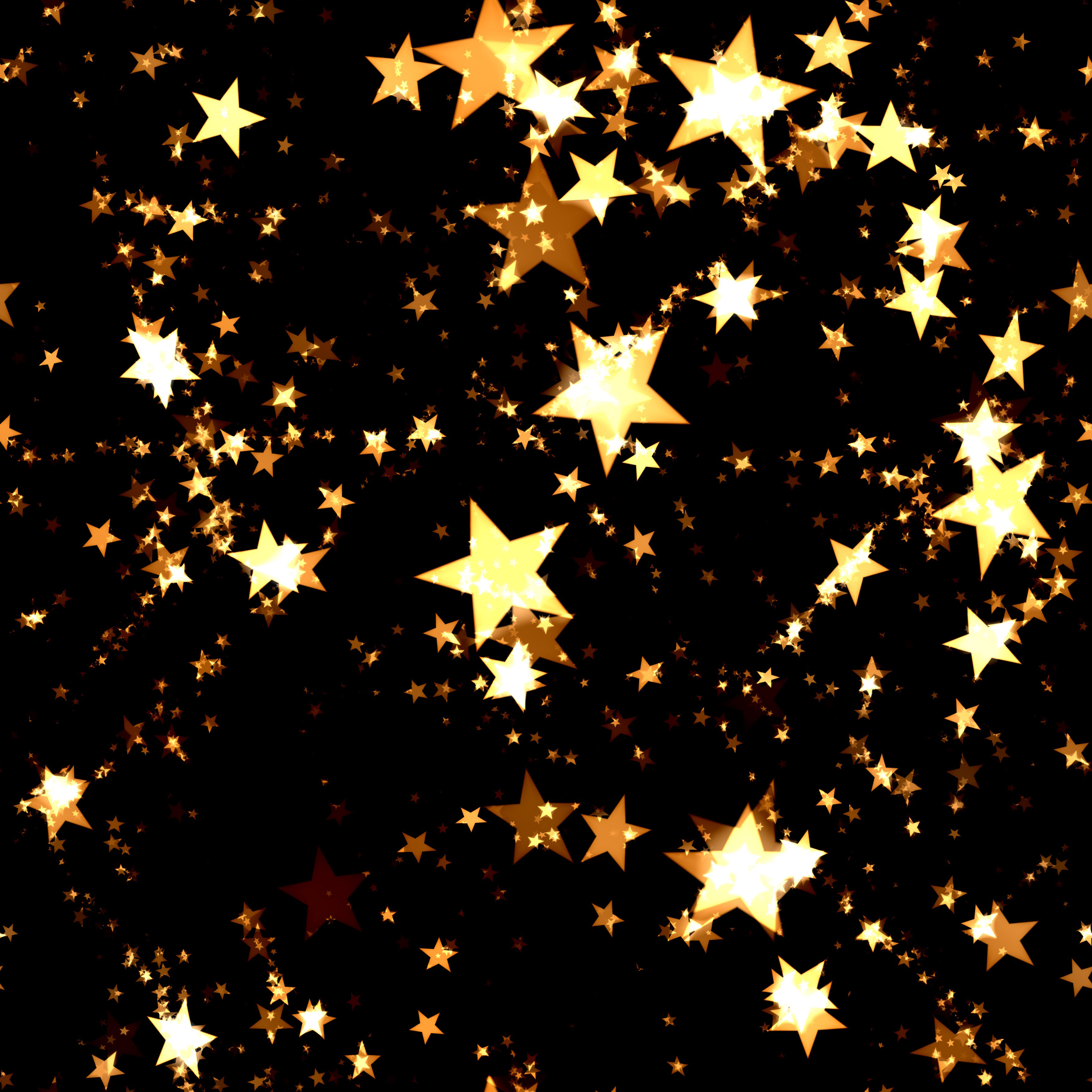 Gold Star With Black Background