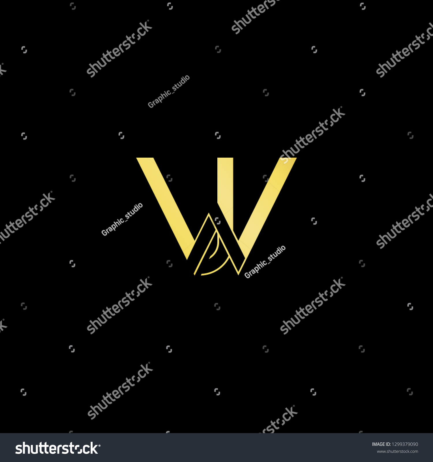 Initial Letter Wj Jw Minimal Monogram Stock Vector Royalty