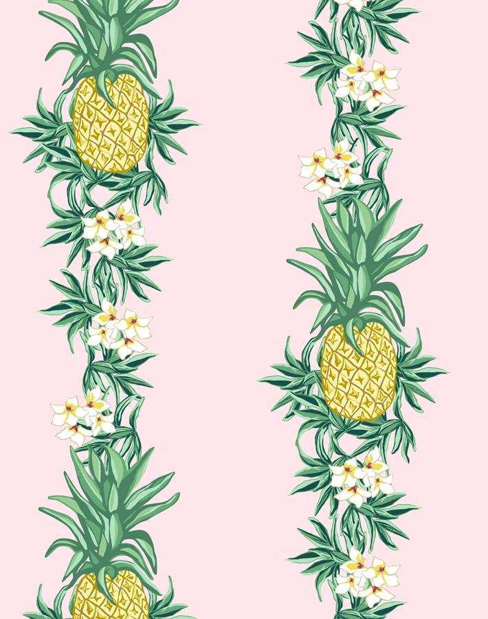 Pineapple Express Pink Traditional Peel Stick Wallpaper