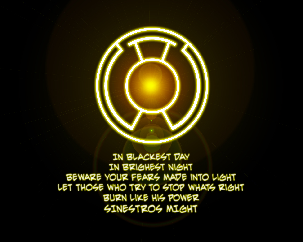 Comics   Green Lantern Yellow Lantern Sinestro Wallpaper 1280x1024
