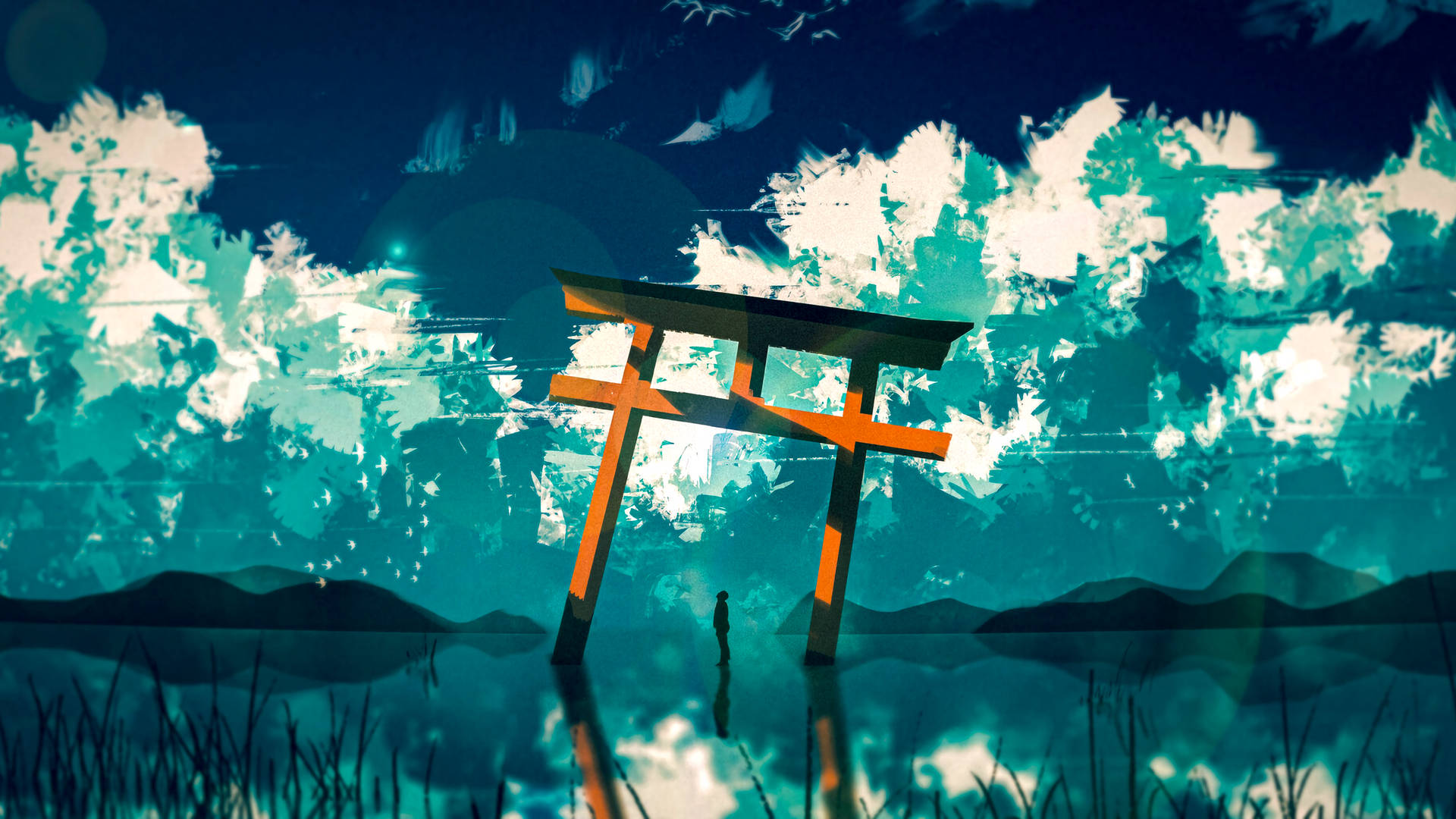 Tilting Torii Gate W5pg19vb212itrdz Wallpaper