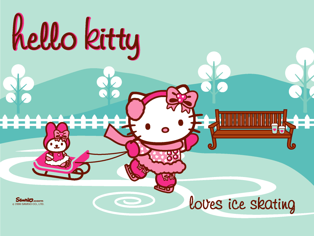 Hello Kitty Winter Wallpapers 1024x768