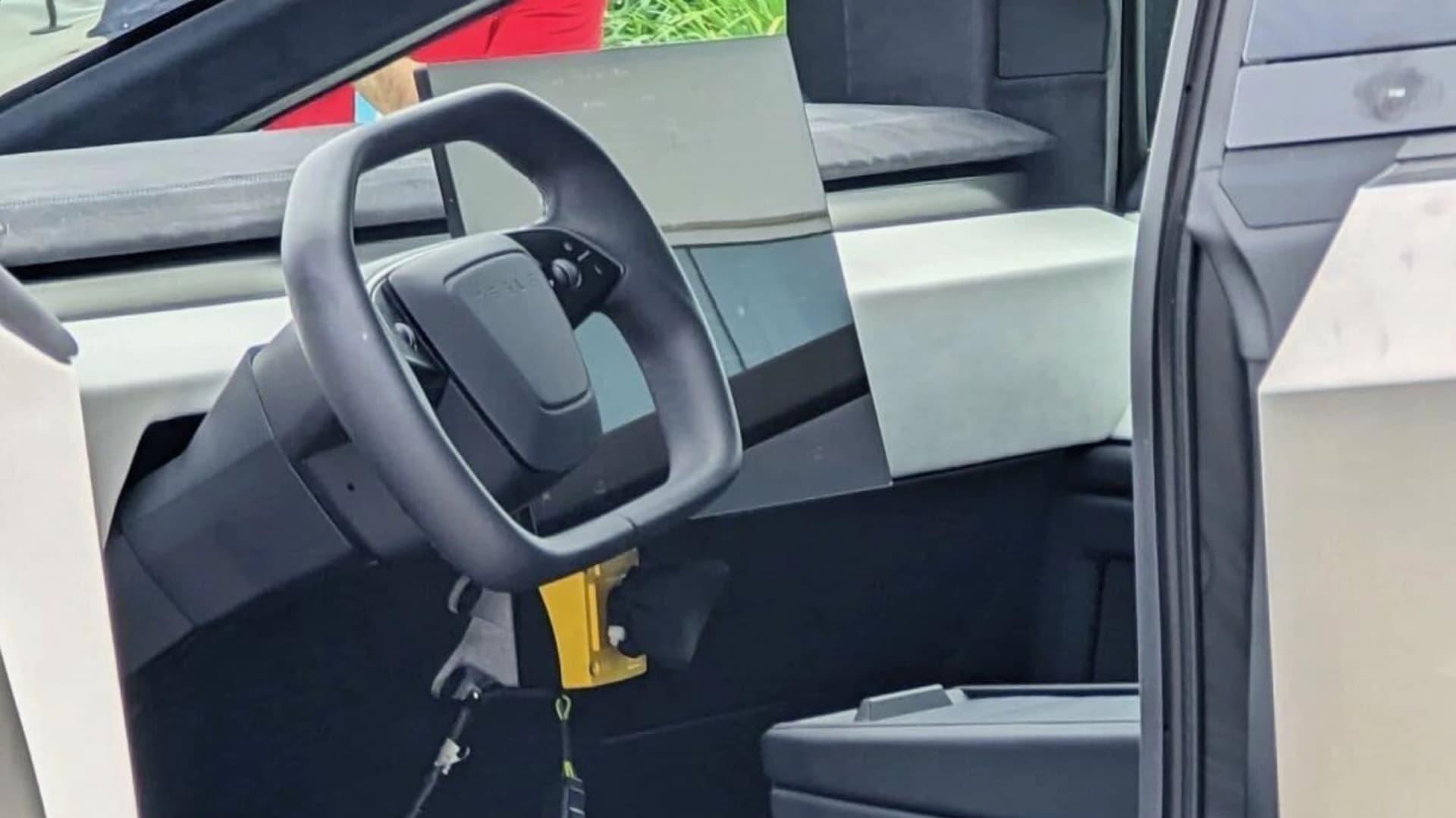 Tesla Cybertruck Interior Image Leaked Ahead Of Late Launch